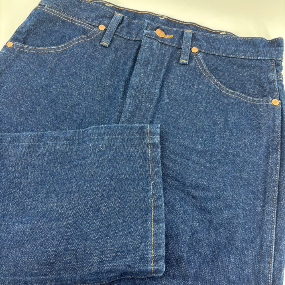 Wrangler Cowboy Cut Jeans Mens 33x31 Blue Slim Fit 936DEN Indigo Denim Feel New